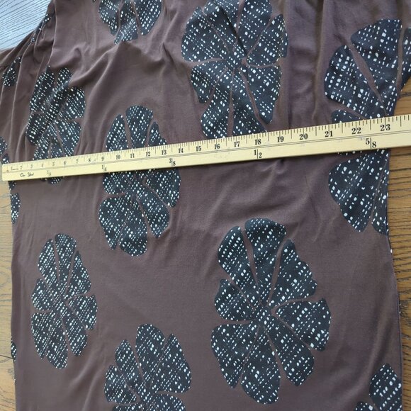 Masai Copenhagen Shift Dress Women’s Large Brown Black Floral Print Long Sleeve - Picture 13 of 16